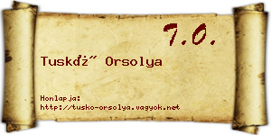 Tuskó Orsolya névjegykártya