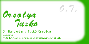 orsolya tusko business card