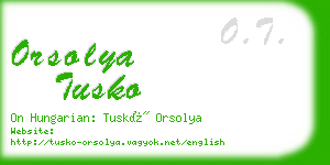 orsolya tusko business card